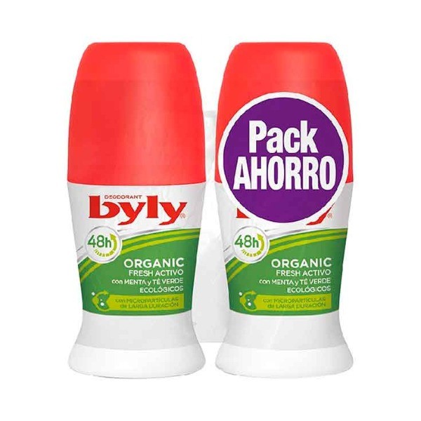 BYLY Deo Roll ON ORGANIC duplo Pack ahorro 50 + 50 ml