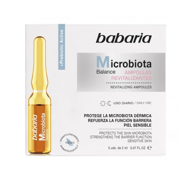 BABARIA Mcrobiota Balance tratamiento ampollas revitalizantes piel sensible 5 unidades